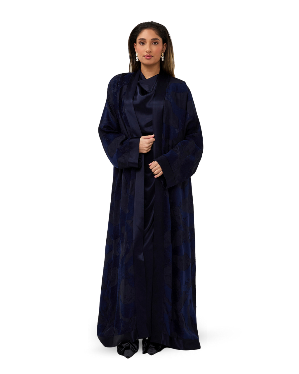 Signature Jaquard Kimono - Royal Blue