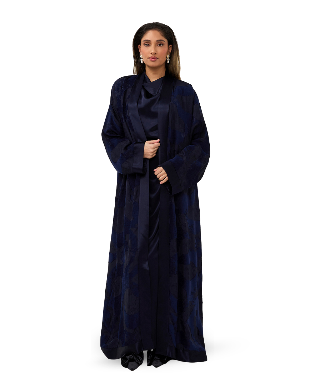 Signature Jaquard Kimono - Royal Blue
