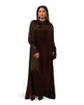 Signature Satin Dress - Chocolate Brown
