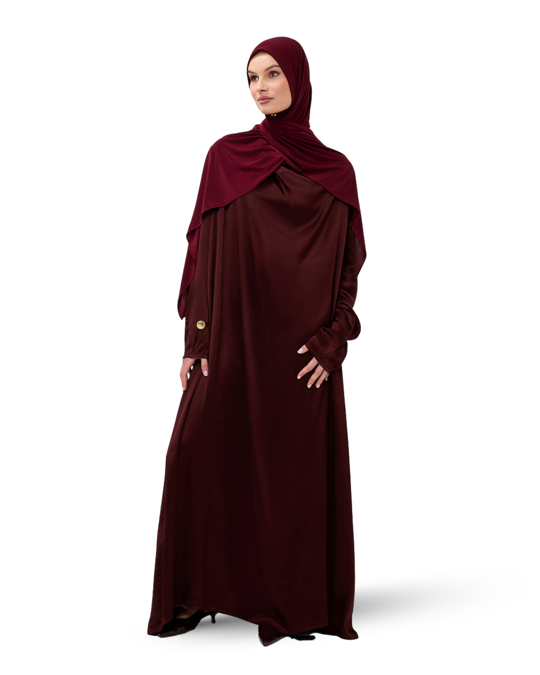 Signature Satin Dress - Deep Burgundy