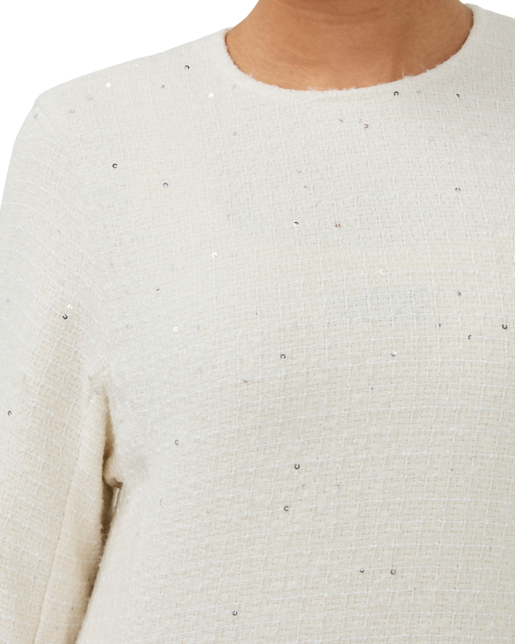 Signature Tweed Blouse - Ivory