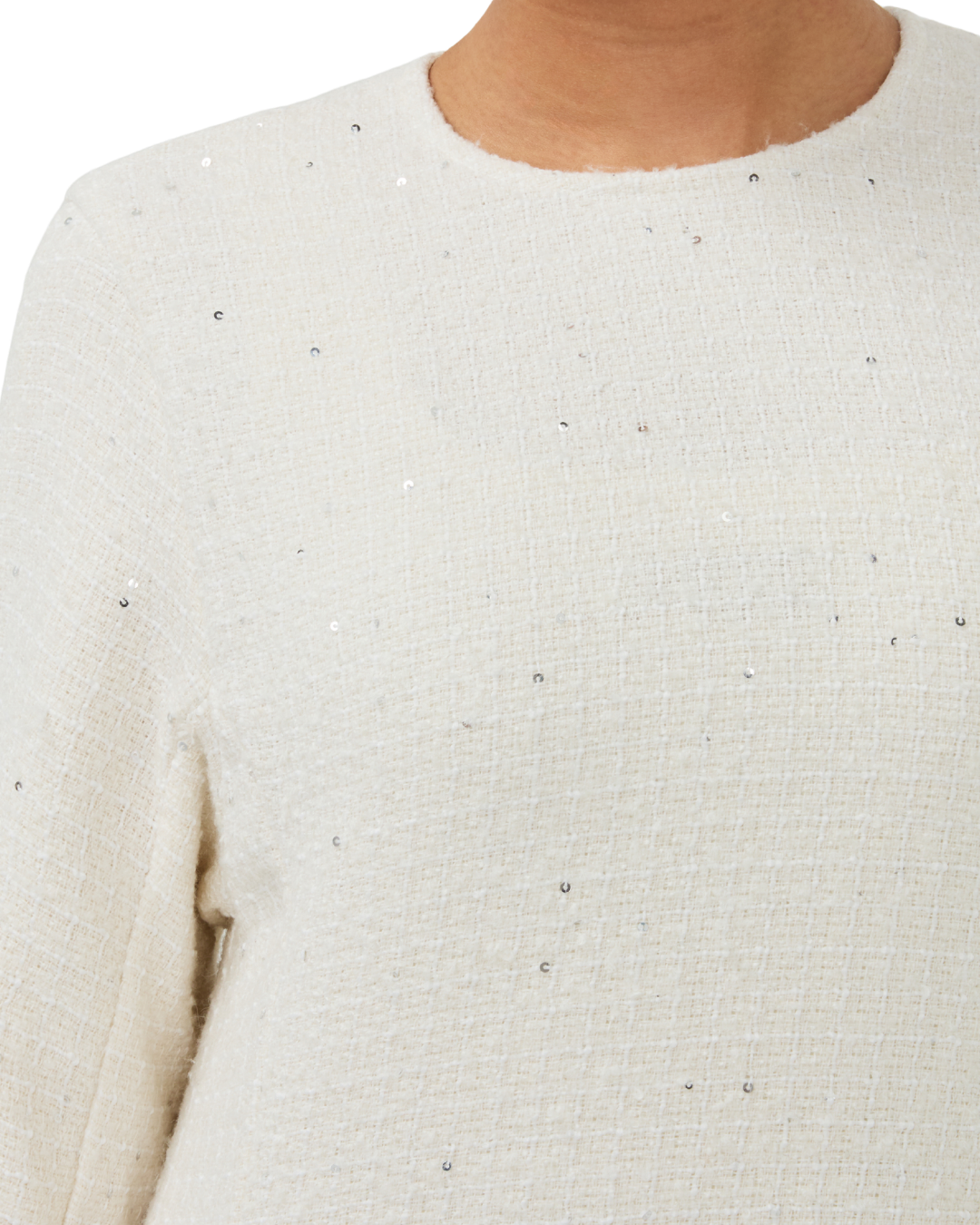 Signature Tweed Blouse - Ivory