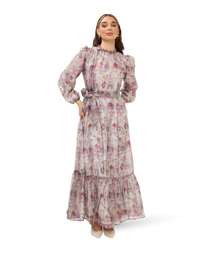 Silky Flower Dress - Rose