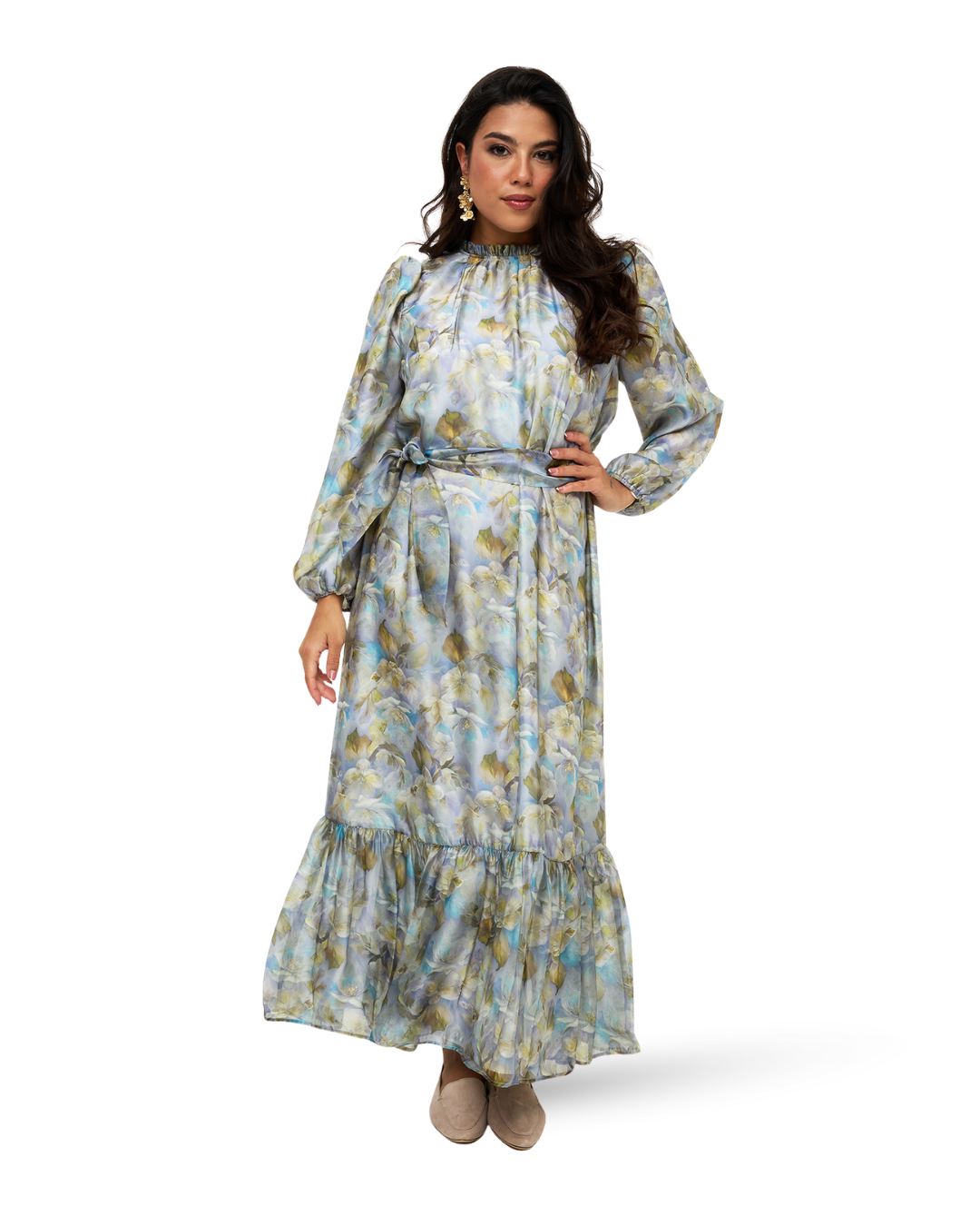 Silky Flower Dress - Sun flower