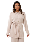 Soleya Button-Down Blouse - Blush Pearl