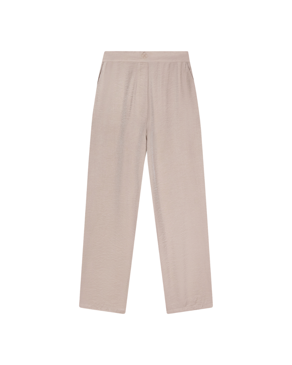 Soleya Straight-Cut Trousers - Blush Pearl