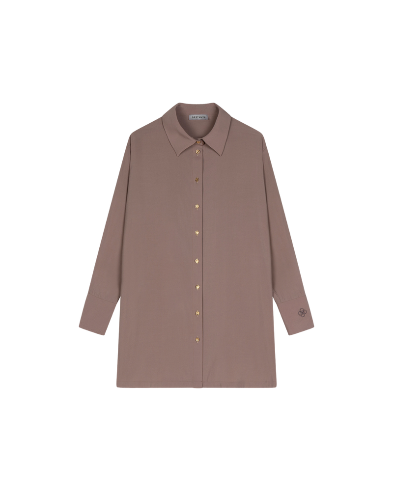Velin Button-Down Blouse - Mauve