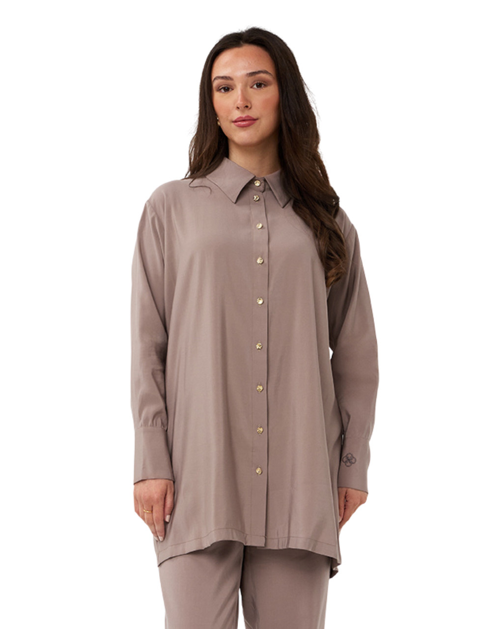 Velin Button-Down Blouse - Mauve