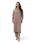 Velin Button-Down Tunic - Mauve