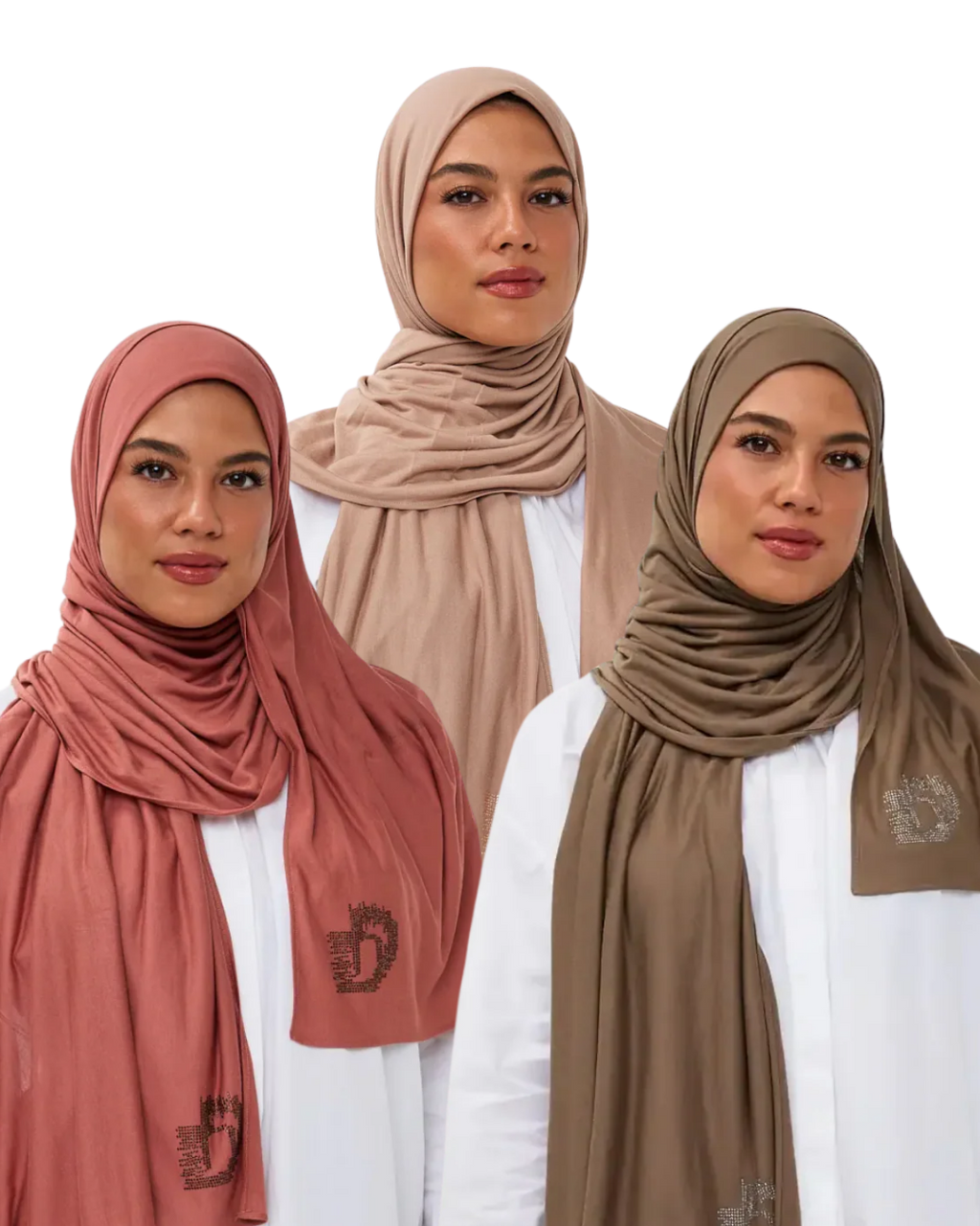 Summer-Toned Modal Diamond Long-Scarf Set
