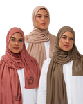 Summer-Toned Modal Diamond Long-Scarf Set