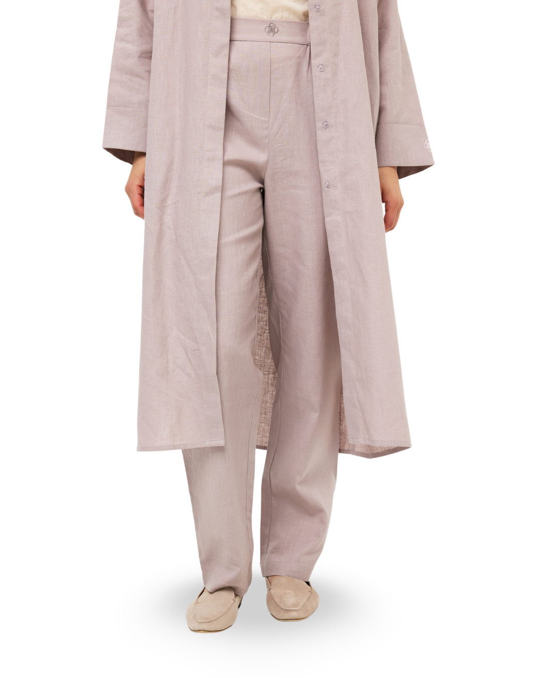 Linen Pants - Pale Mauve