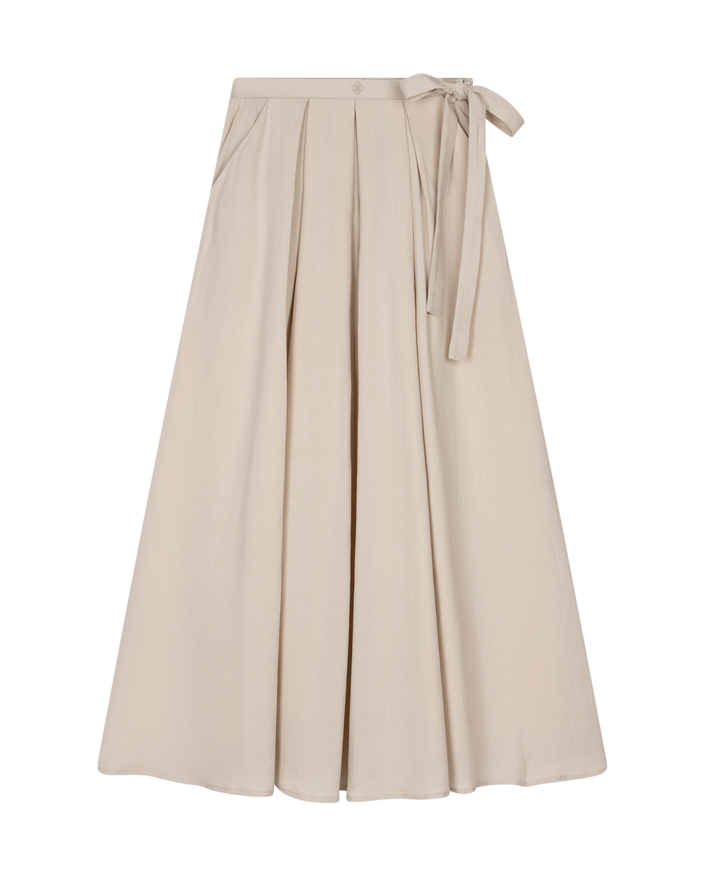 Pleated A-Line Skirt Bone