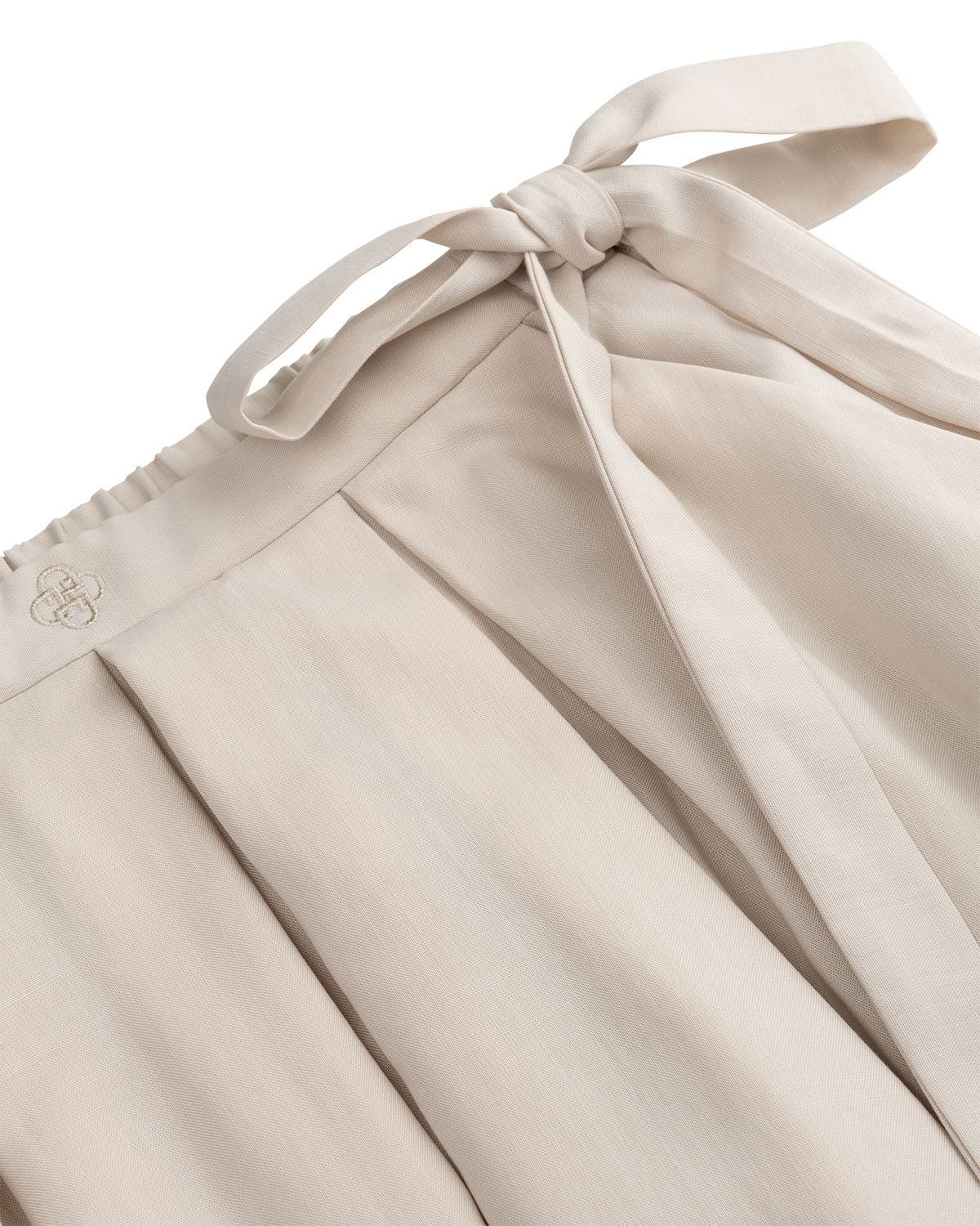 Pleated A-Line Skirt Bone