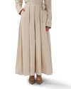 Pleated A-Line Skirt Bone