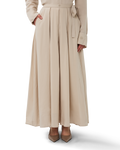 Pleated A-Line Skirt Bone