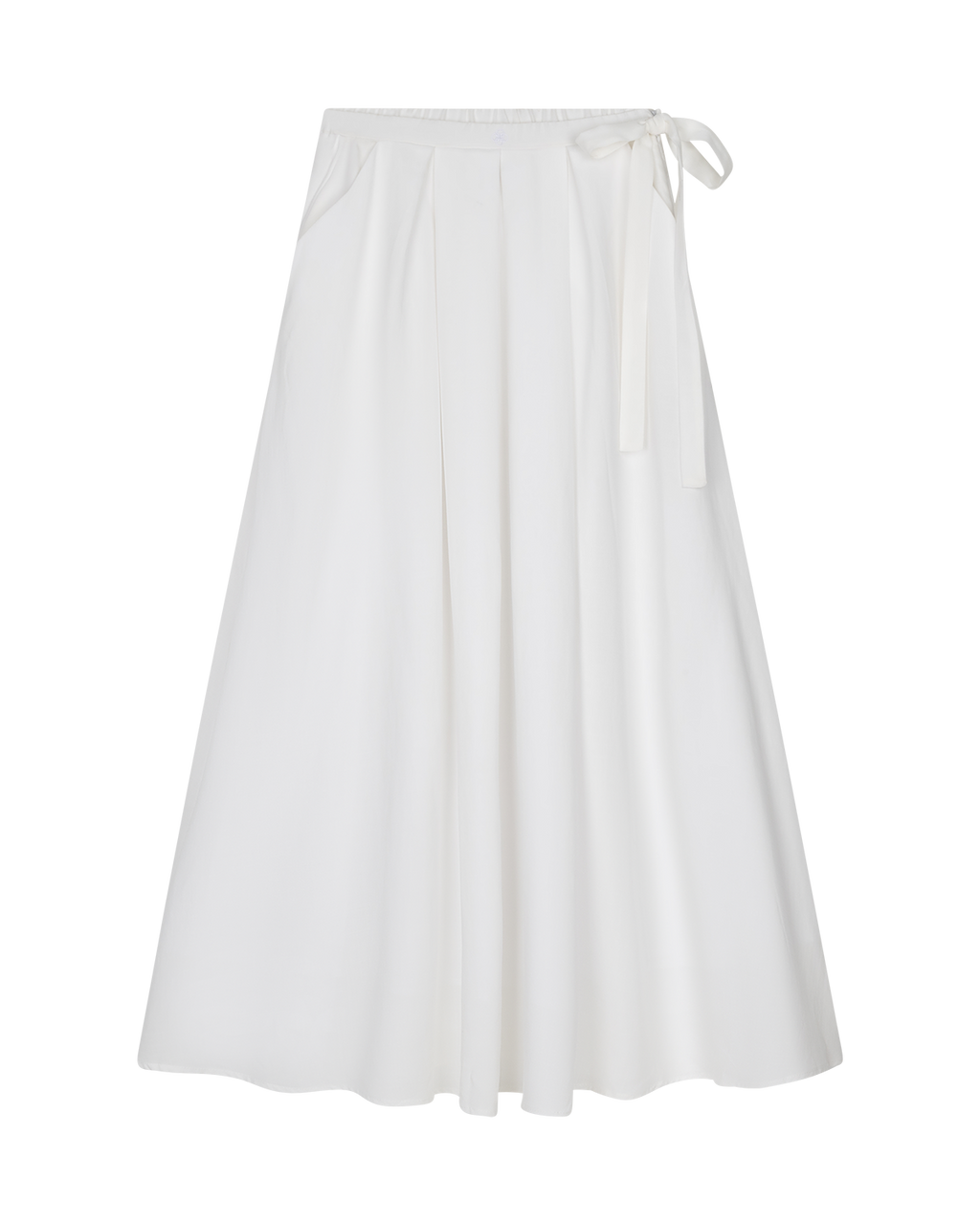 Pleated A-Line Skirt Chalk