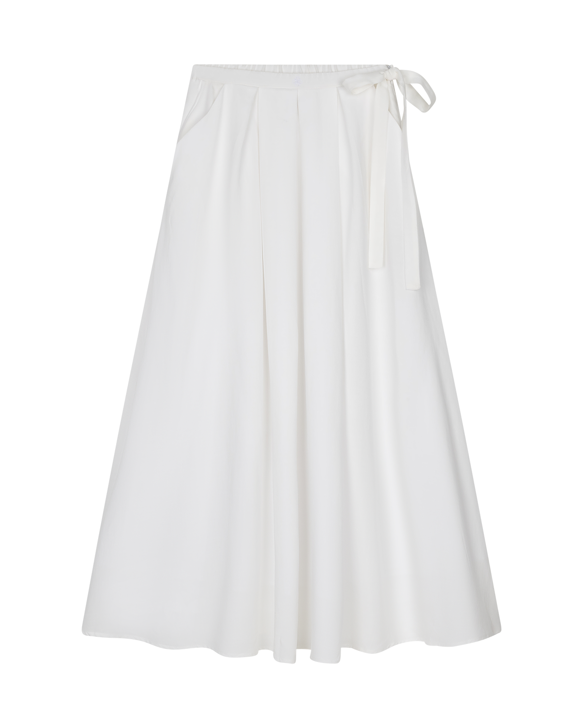 Pleated A-Line Skirt Chalk