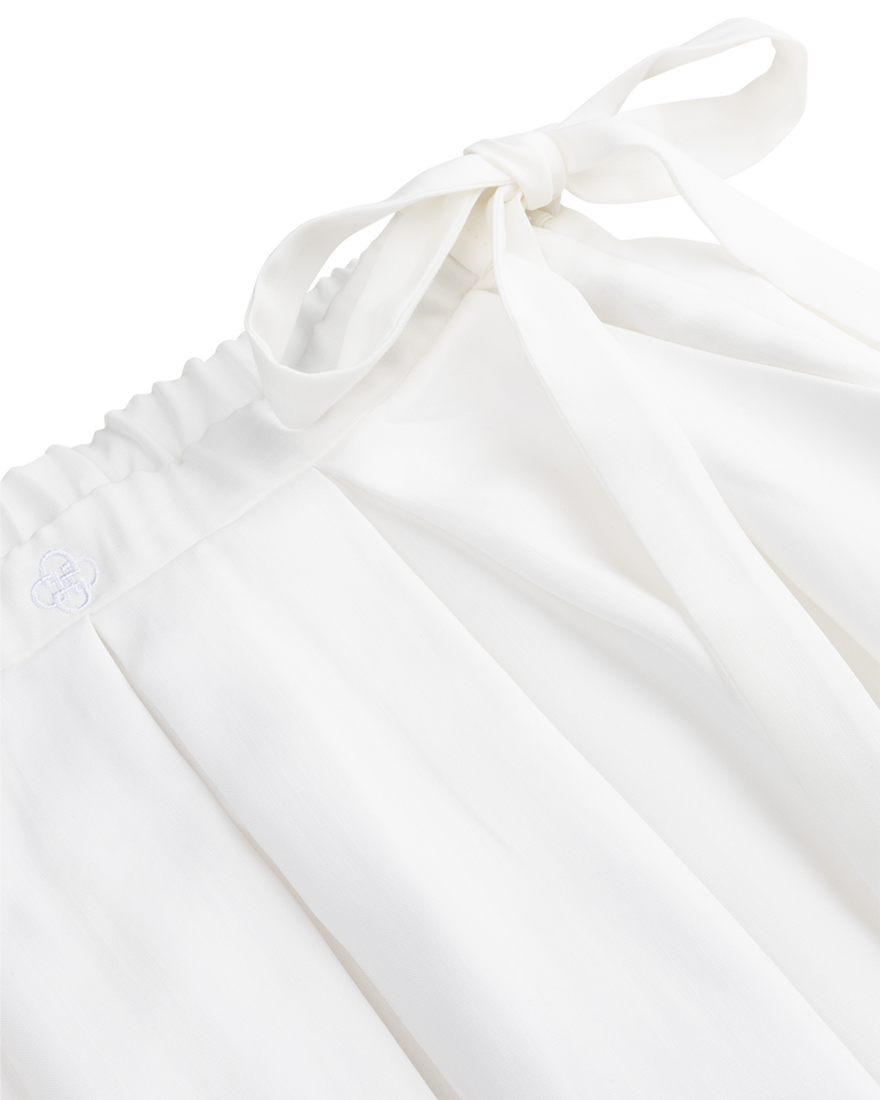 Pleated A-Line Skirt Chalk