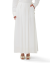 Pleated A-Line Skirt Chalk