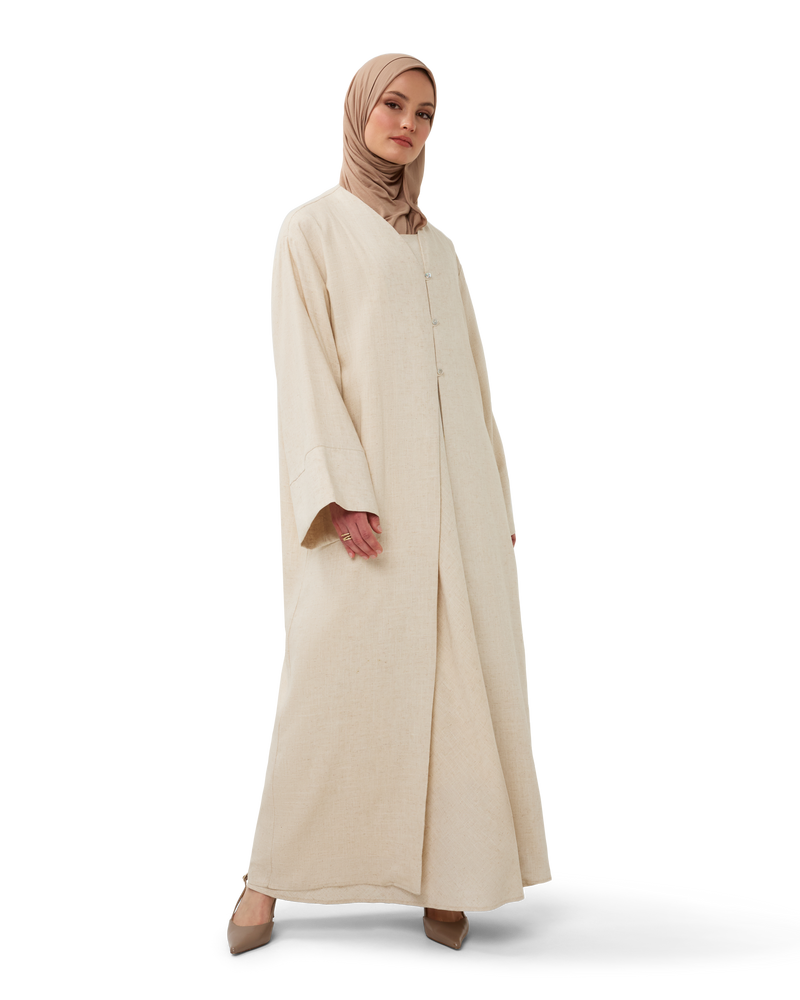 Sleeveless Column Dress Bone