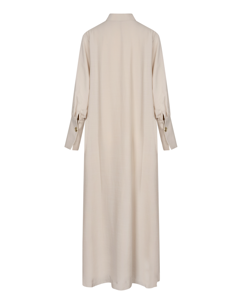V-Neck Column Dress Bone