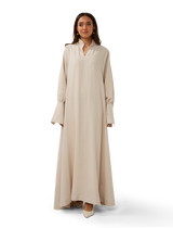 V-Neck Column Dress Bone