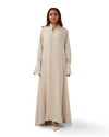 V-Neck Column Dress Bone