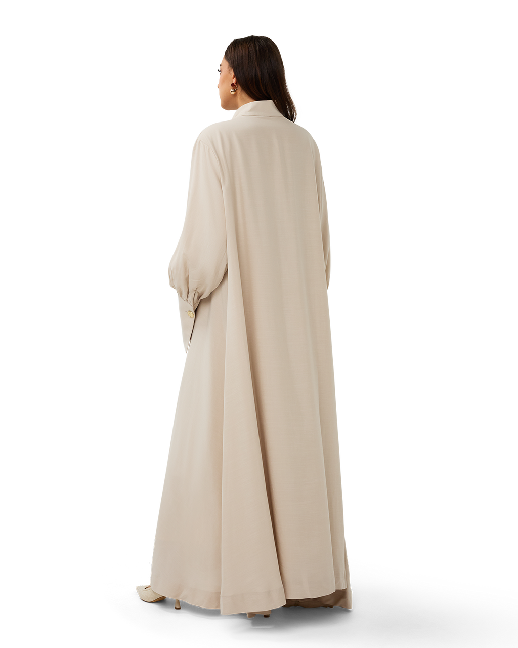 V-Neck Column Dress Bone