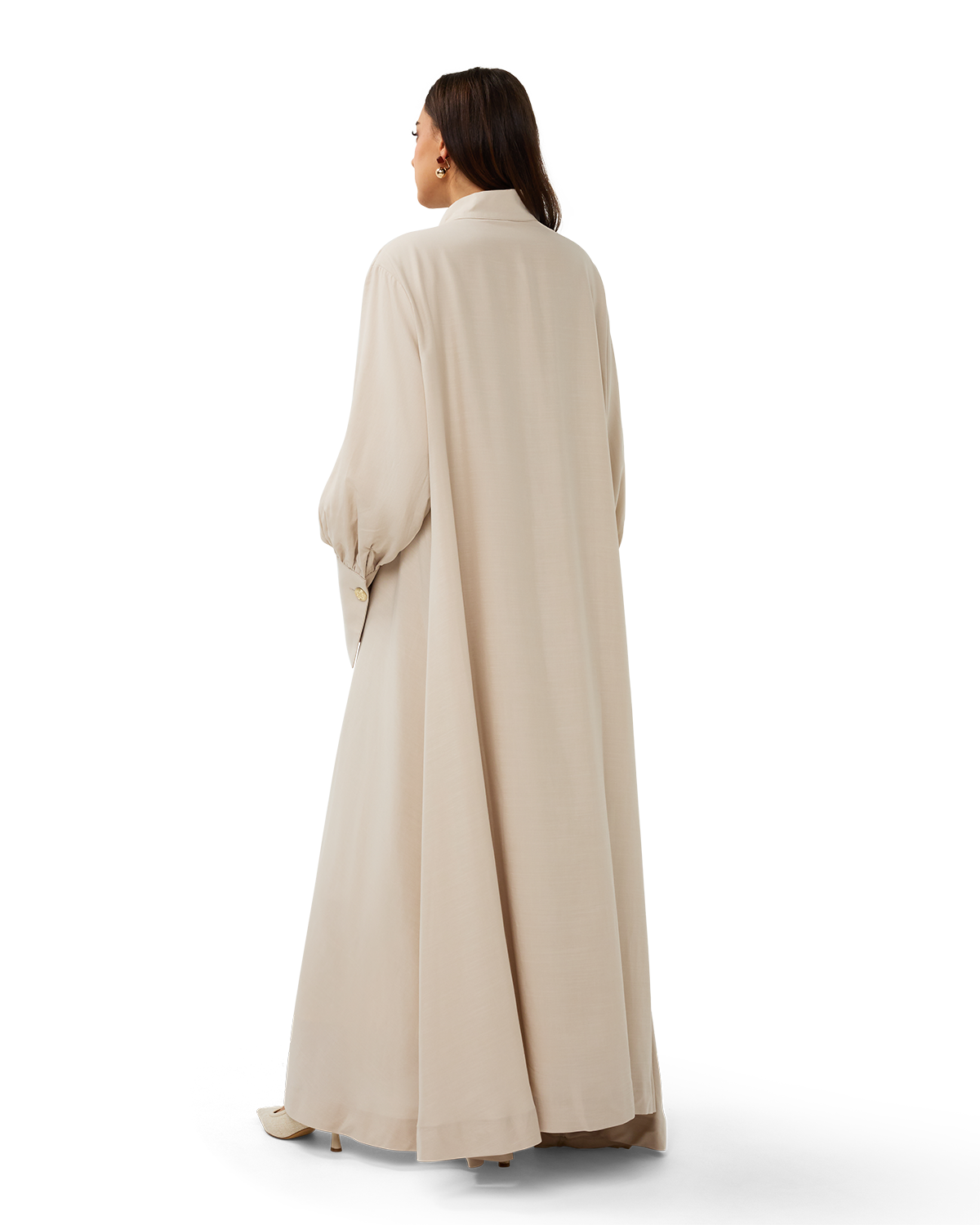 V-Neck Column Dress Bone