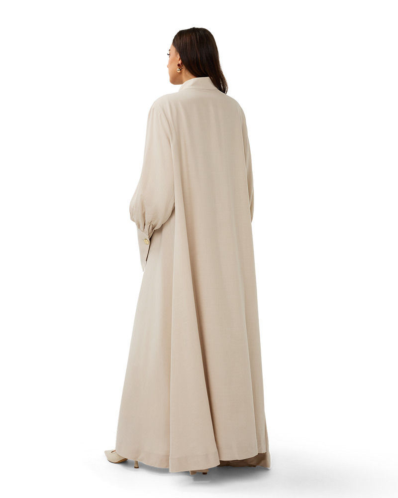 V-Neck Column Dress Bone