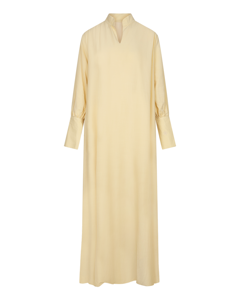 V-Neck Column Dress Butter Yellow