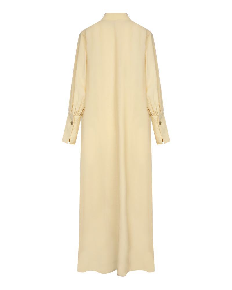 V-Neck Column Dress Butter Yellow