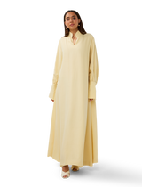 V-Neck Column Dress Butter Yellow