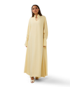 V-Neck Column Dress Butter Yellow