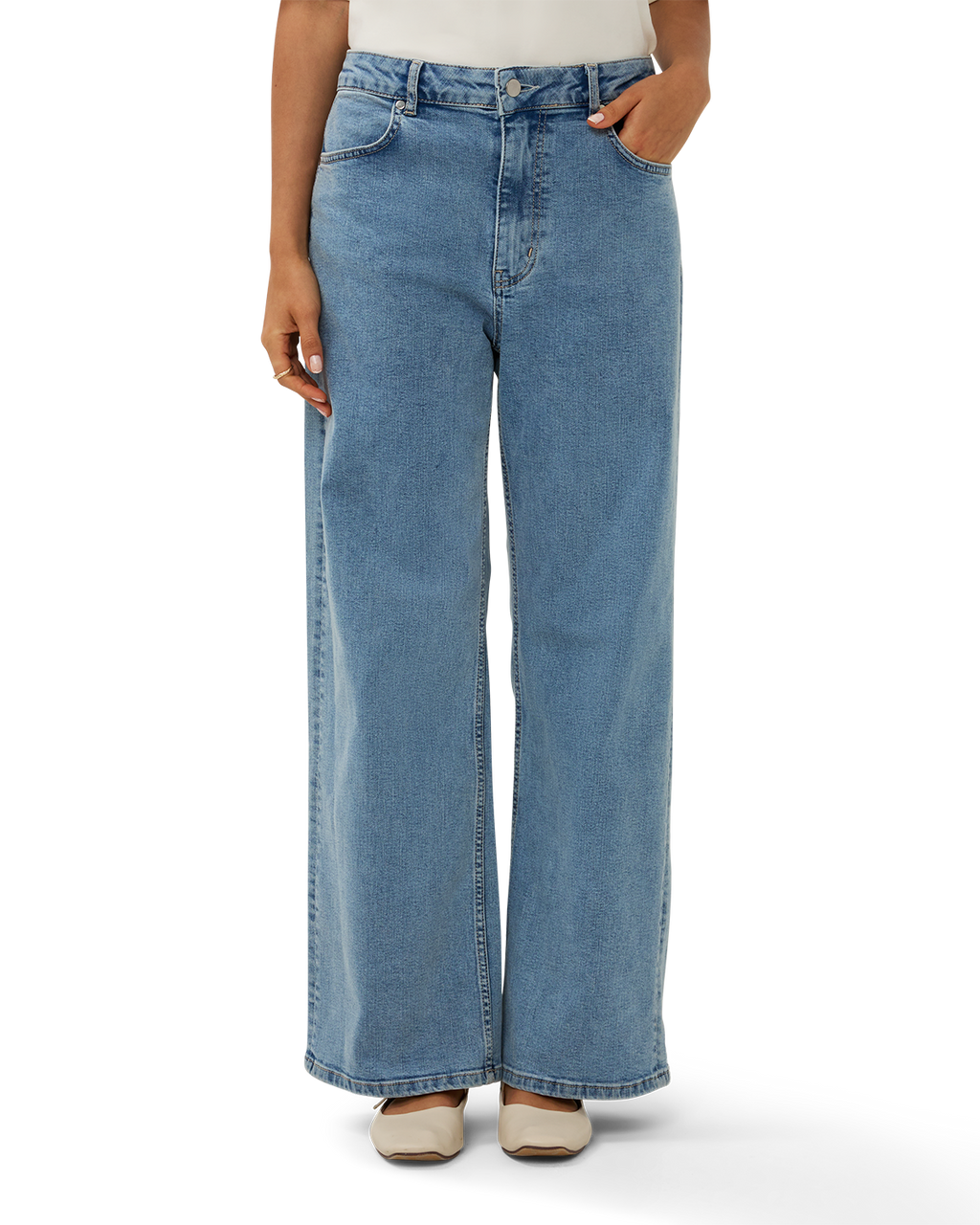 Wide-Leg Jean Faded Indigo
