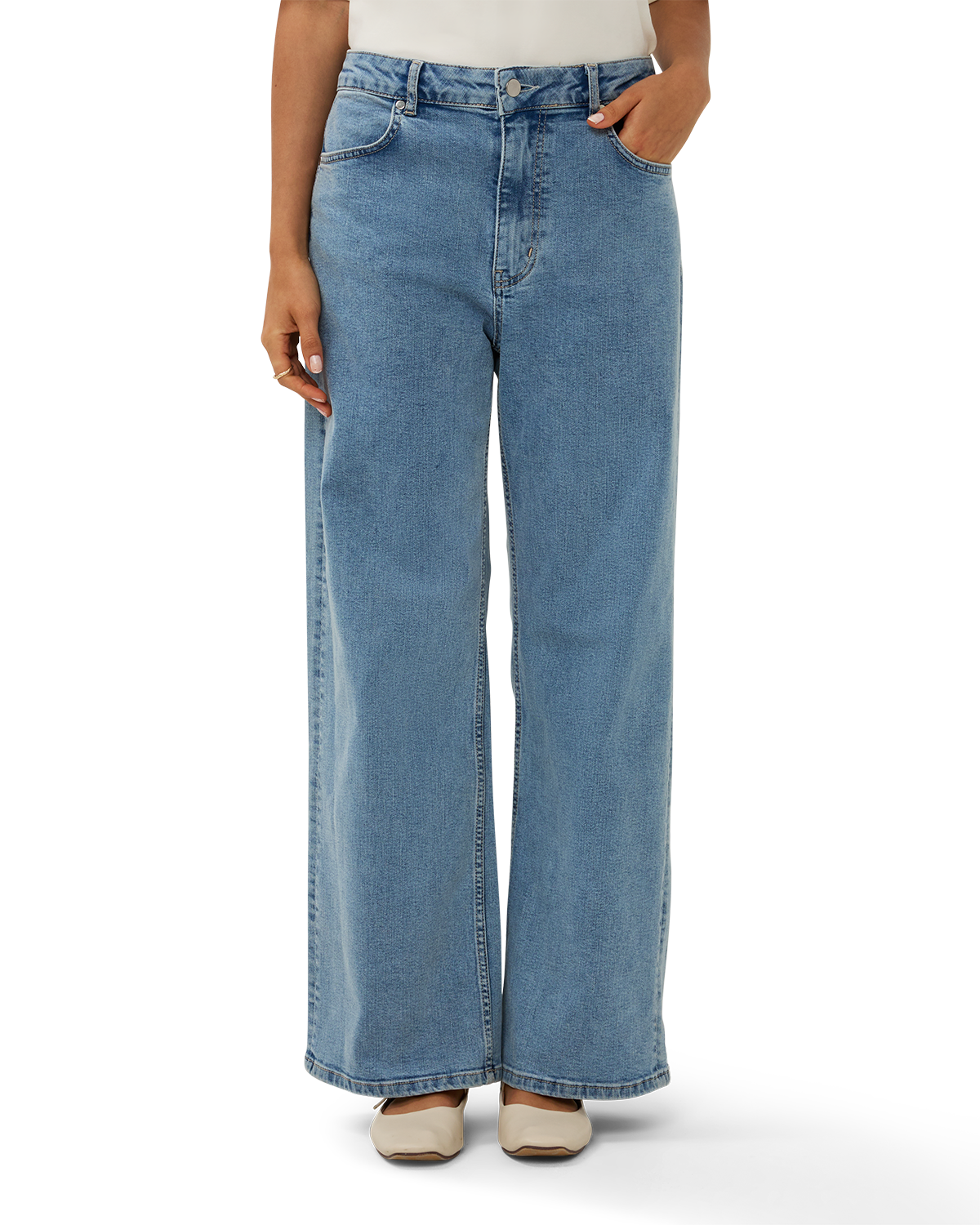 Wide-Leg Jean Faded Indigo