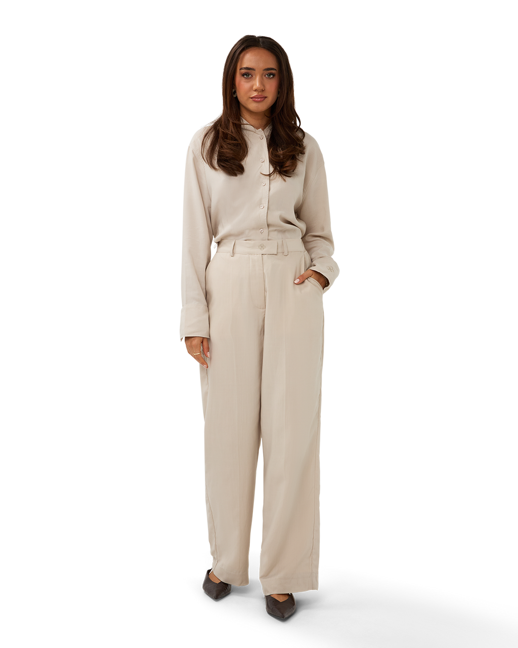 Wide-Leg Trouser Bone