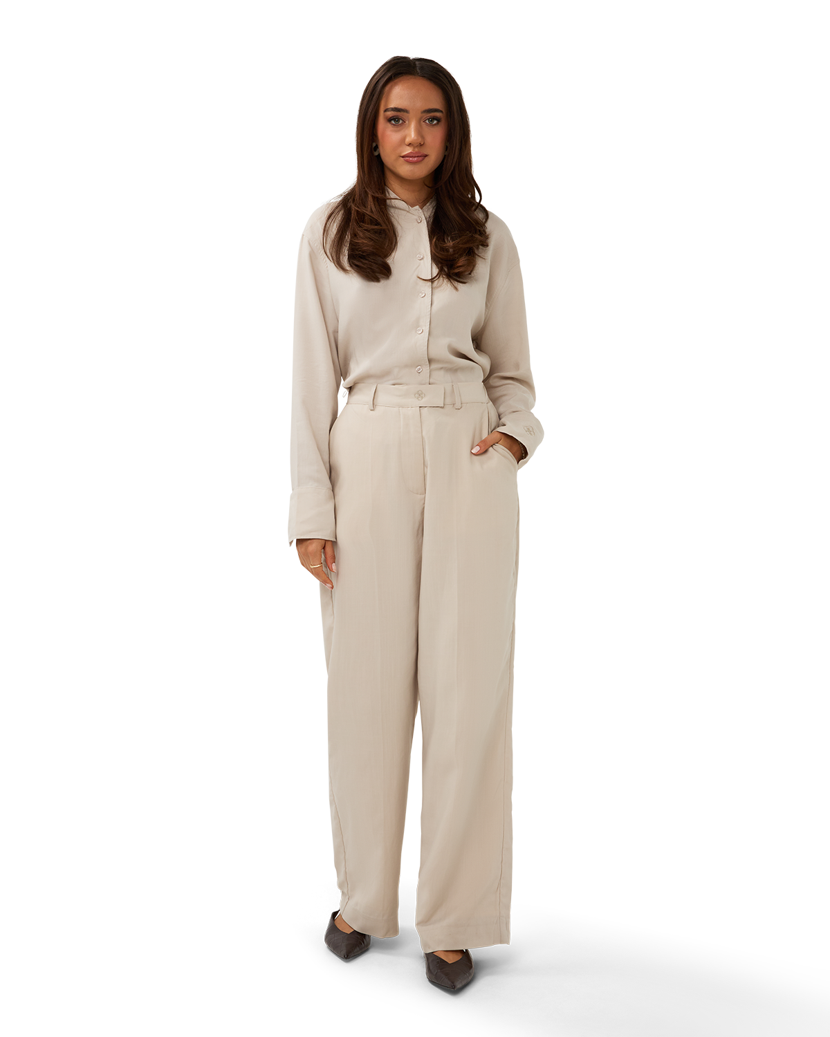 Wide-Leg Trouser Bone