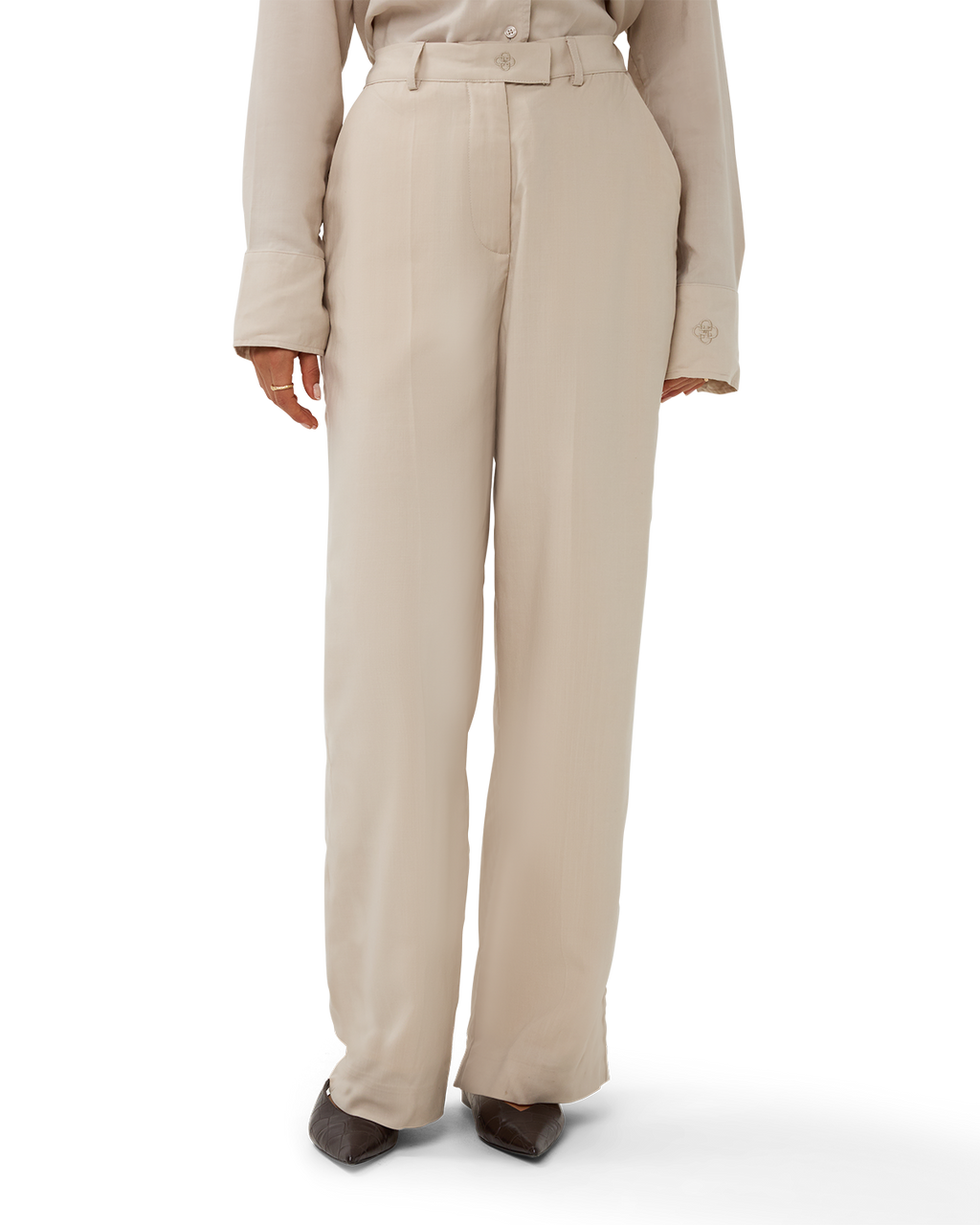 Wide-Leg Trouser Bone
