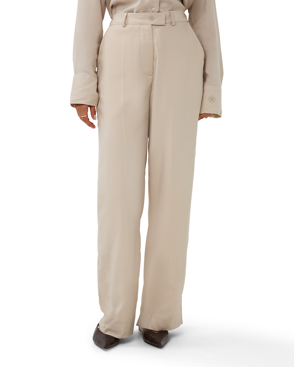 Wide-Leg Trouser Bone