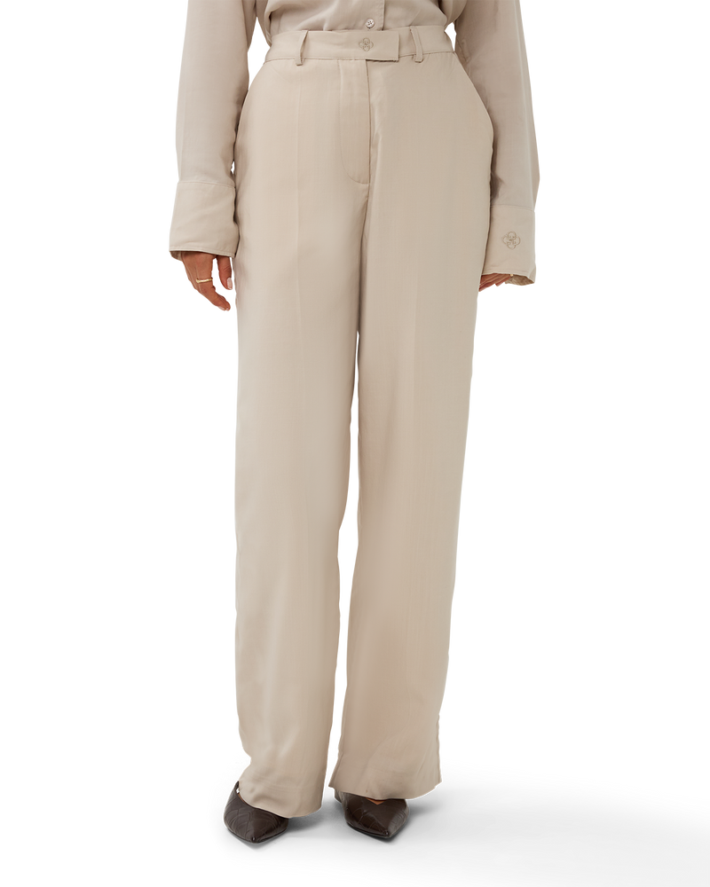 Wide-Leg Trouser Bone