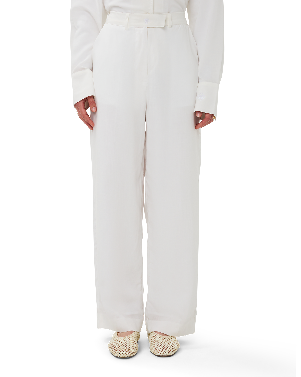 Wide-Leg Trouser Chalk