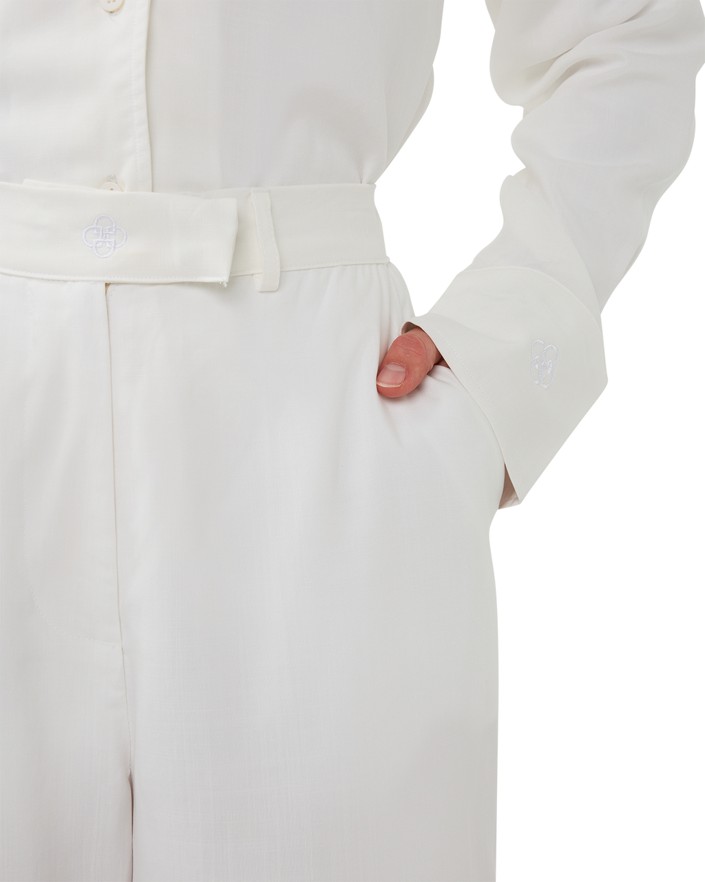 Wide-Leg Trouser Chalk