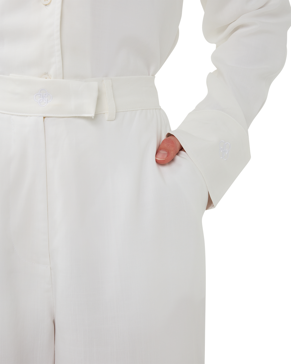 Wide-Leg Trouser Chalk